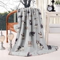 thumbnail image 2 of Boston Terrier Blanket,Comfortable Soft Flannel Throw Blanket,All Season,Warm Lightweight Blankets for Sofa Bed Couch Living Room Chair,40"x50"(100x130cm), 2 of 4