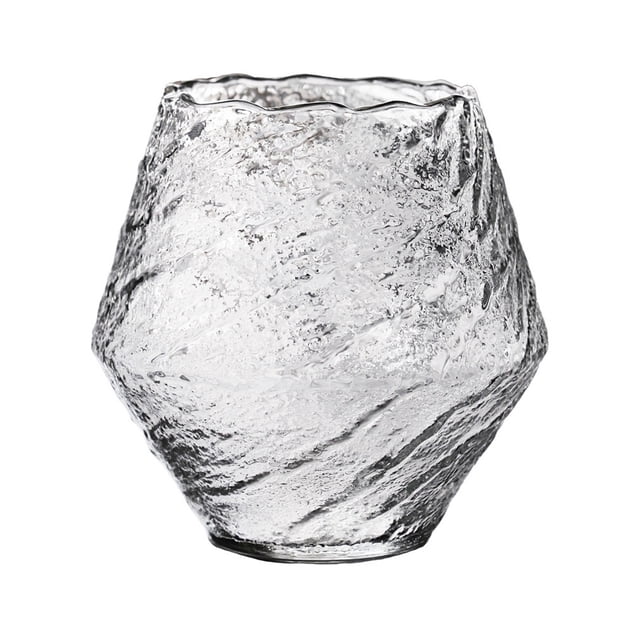 1 vaso de agua resistente al calor, copa de vino de vidrio transparente, diseño creativo