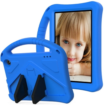 Decase for Kindle Fire 7" 2022 Tablet Case for Kids - Durable Lightweight EVA Shockproof Protective Handle Stand Kids Friendly Cover for Kindle Fire 7" 2022 Released 12th, Blue