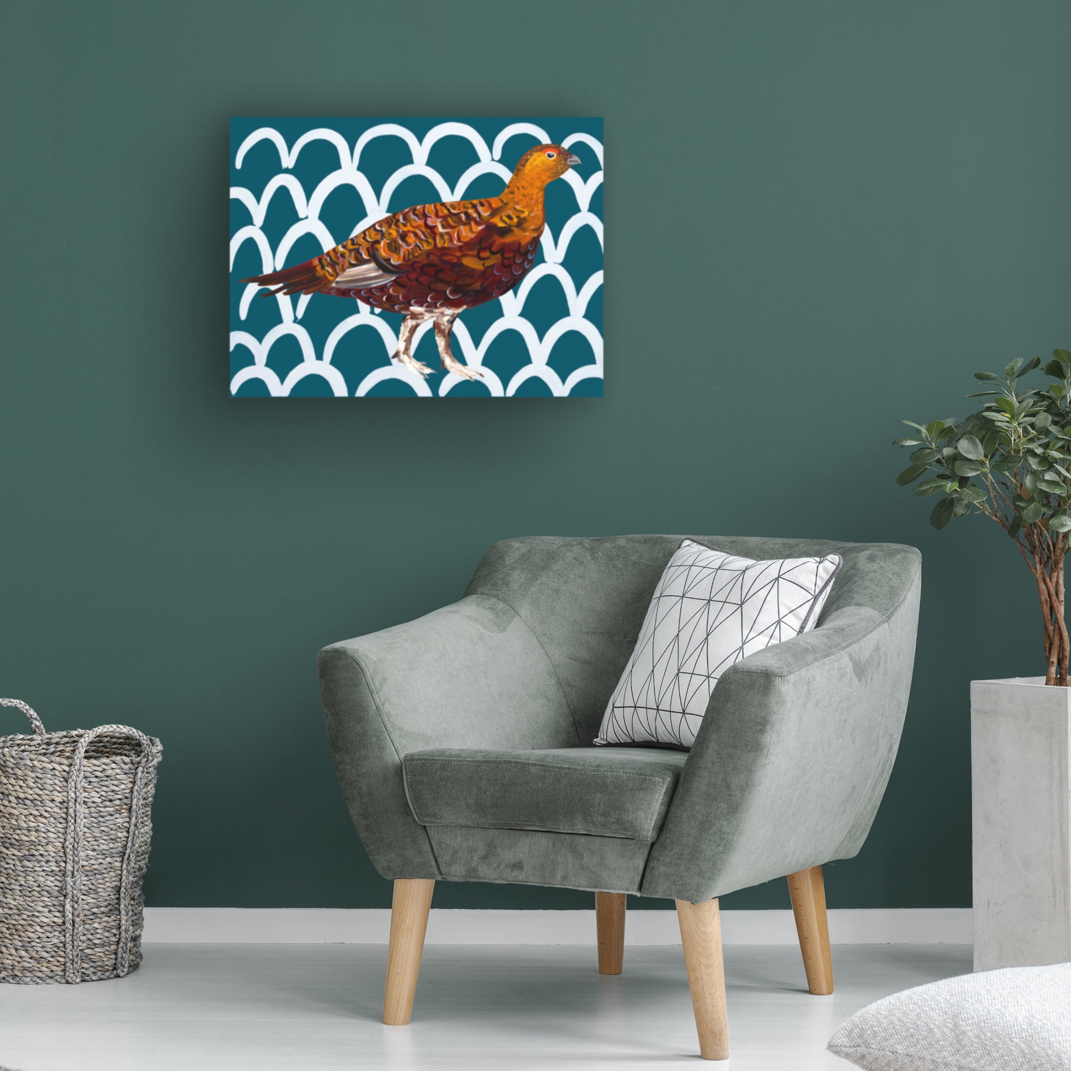 Trademark Fine Art Alice Straker  Gorgeous Grouse Canvas Wall Art