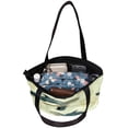 thumbnail image 5 of Whale Canvas Leather Mix Crossbody Bag Twill Sponge Jeanette Hand-held 30x10.5x39cm/11.8x4.1x15.4in, 5 of 5