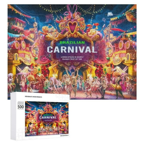 Impossible jigsaw puzzle for adults，Brazilian Carnival Extravaganza500 PCS，challenging