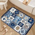 thumbnail image 3 of 1pc Patterned Tile Design Absorbent Non-Slip Bathroom Thickened Flannel Rug Decor,Soft,Quick Drying,Suitable For Indoor/outdoor Use,Bathrooms,Bedrooms,Kitchens,Terrace,Laundry Rooms,16"x24", 3 of 9