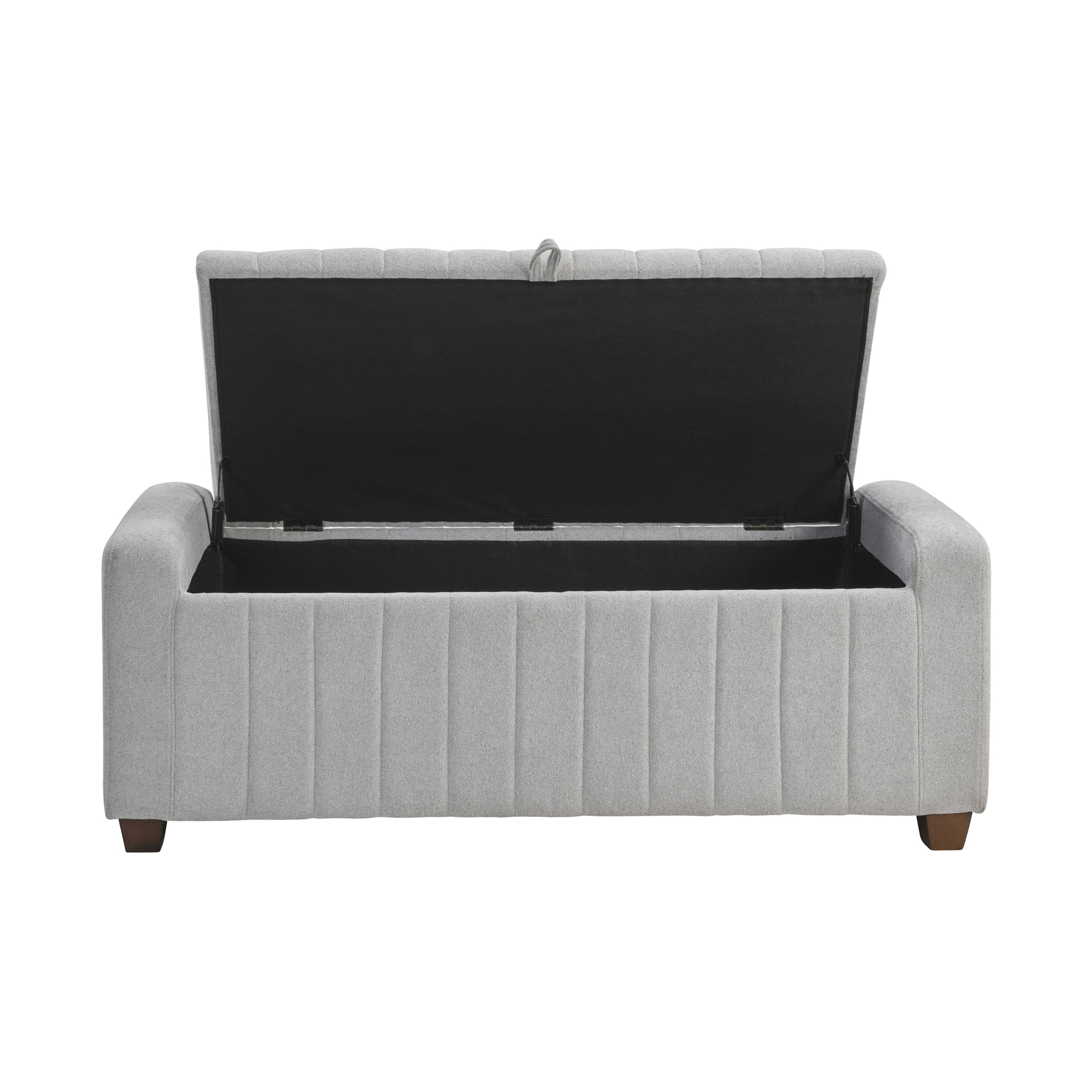 OakvillePark Millbranch Boucle Lift Top Storage Bench, Gray