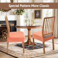 thumbnail image 3 of SHILIU-Waterproof Dining Chair Covers Set of 6, Diamond Pattern PU Chair Seat Slipcovers Removable Washable Chair Covers Protector Dining Room, Kitchen Chair Covers Slipcover, Rear Gapped, Orange, 3 of 4