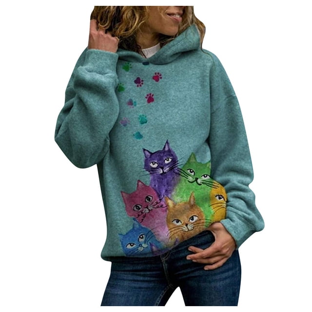 Sudadera Para Mujer, Sudaderas de Otoño, Moda Otoño Invierno, Blusa de Manga Larga, Cuello Redondo, Camisetas Informales Con Capucha, Sudaderas Odeerbi ODB147775