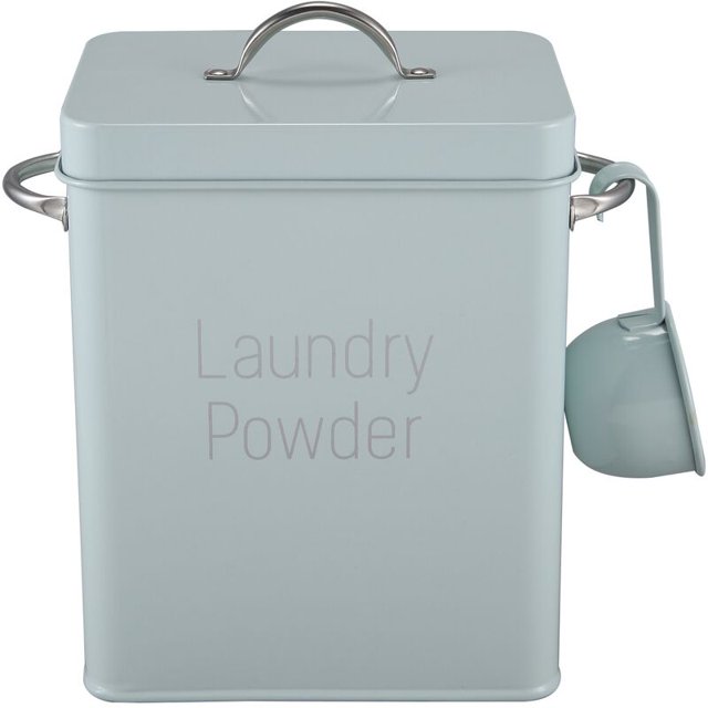 Caja de almacenamiento para polvo de lavandería Belle Poudre de 5 l con pala verde