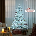 thumbnail image 4 of Gymax 6 FT Snow Flocked Artificial Christmas Tree w/ 661 PVC & PE Tips 500 LED Lights, 4 of 10