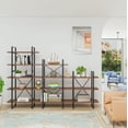 thumbnail image 5 of Davee Antique Walnut and Metal Etagere Bookcase-106.5"W*71"H, 5 of 5
