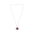 thumbnail image 4 of Juego de aretes y cadena ZVEZDA con dije corte Xilion plata mexicana ley .925 Amatista, 4 of 4
