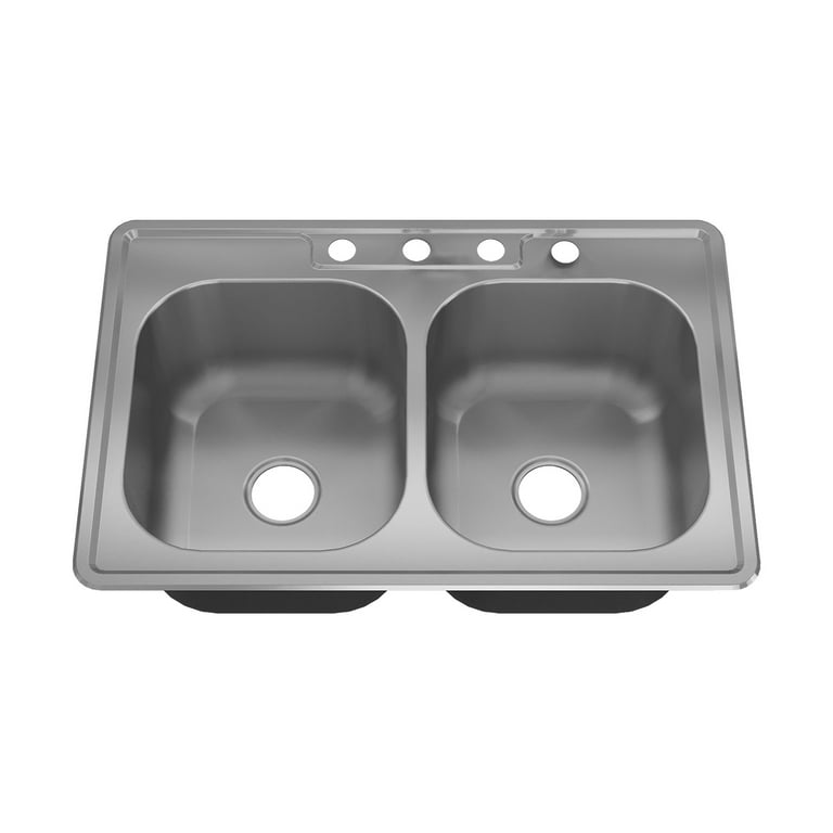 Sinber 33 Drop in Double Bowl Kitchen Sink with 304 Stainless