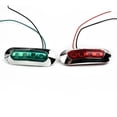 thumbnail image 2 of Fancy 2Pcs LED Boat Navigation Lights Bow Stern Red Green Marine Strip Light Waterproof 12-24V, 2 of 10