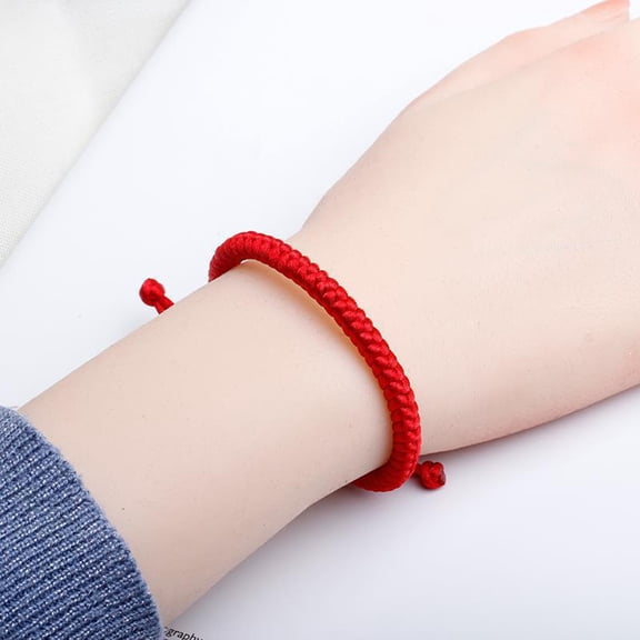 SmartBy Handmade Braid String Bracelets Adjustable Red/Black Woven Rope Bracelet Good Luck Amulet Accessory for Women Girls