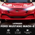 thumbnail image 3 of Qaba 12V Licensed Ford Mustang Mach-E Electric Car, Kids Ride On Car with Remote Control, Adjustable Speed, LED Light, Music, Suspension, Red, 3 of 9