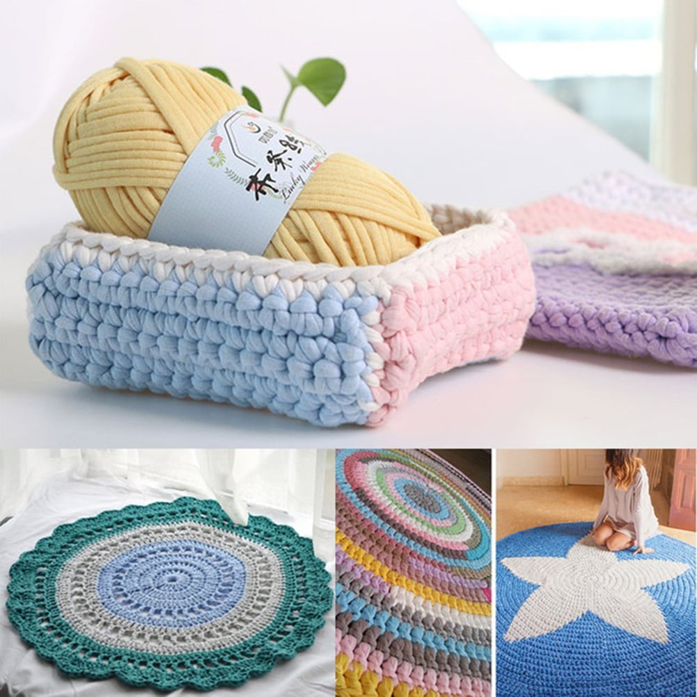 Bobasndm Chunky Knit Basket Yarn Braided Blanket DIY Crochet Fancy Cloth, Chunky Bulky Yarn for Knitted Blanket, Bed Cushion, Sofa, Home Decor