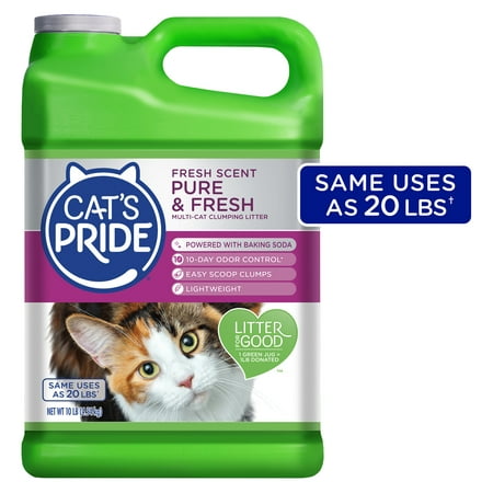 Cat’s Pride Pure & Fresh, Scented Lightweight Clumping Litter, Low Dust, Fresh Scent, 10 (Best Low Dust Cat Litter)
