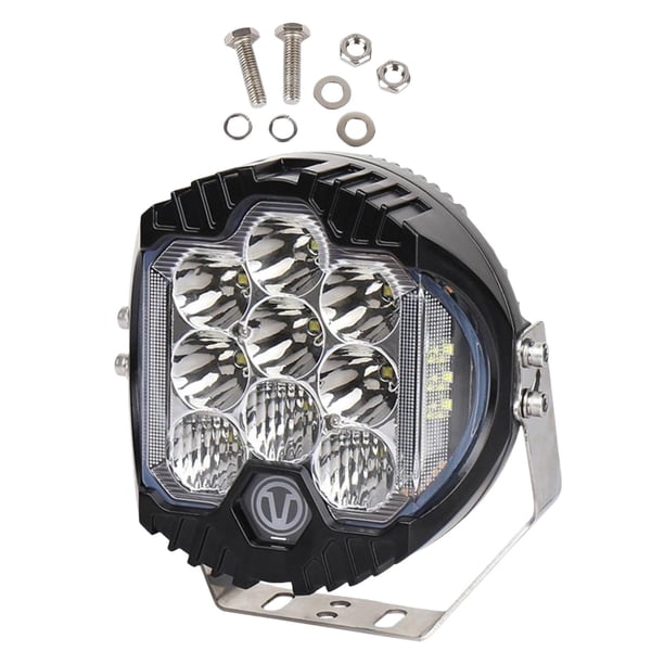 Luz de trabajo LED genérica de 7 pulgadas, luz de conducción con soporte de montaje, voltaje de 12 V-24 V, temperatura de trabajo de -40 degreeC ~ 70 degreeC, Lente transparente
