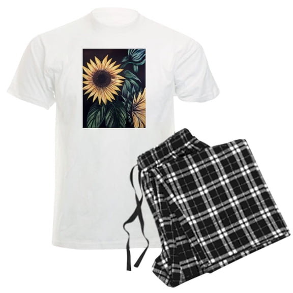 CafePress - Sunflower Life Pajamas - Men's Light Loose Fit Cotton Pajama Set