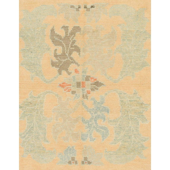 Ahgly Company Machine Washable Indoor Rectangle Abstract Brown Gold Area Rugs, 7' x 10'