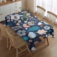 thumbnail image 2 of Pioneer Flower Floral Print Pattern Rectangle Tablecloth 60"x84",Waterproof Polyester Rectangle Table Cloth, Wipeable Spillproof Polyester Tablecloth for Dining, Camping, Indoor and Outdoor, 2 of 5
