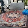 thumbnail image 2 of Iris IRS-2308 3'6" x 5'6" Rug Red/Orange/Navy/Ice Blue/Green/Wheat/Ivory/Yellow, 2 of 3