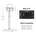 thumbnail image 4 of FITUEYES Universal White TV Stand with Mount, Pure Metal TV Mount for 23inches - 55 inches LCD LTD Flat Screen TVs, 4 of 7