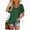 Dark Green, variant on T-Shirts For Women Side Shirring V Neck Tee Short Sleeve Lightweight Breathable Daily Tops Black XXL
