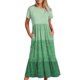 thumbnail image 3 of Vestido de Manga Corta para Mujeres Vestido de Verano de Cuello Redondo Impreso, Poliéster de Tamaño Verdadero Diario Y Vestido de Fiesta, 3 of 5
