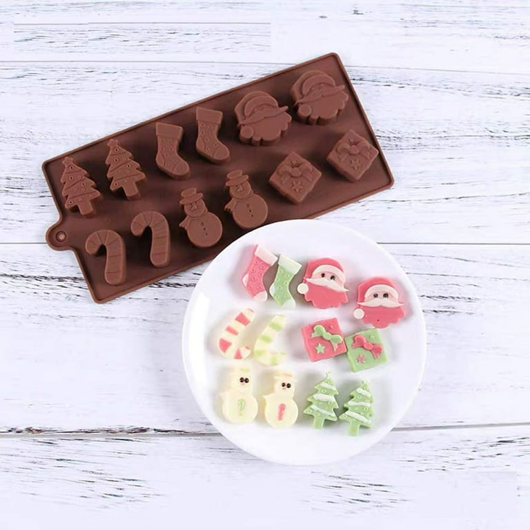 AIERSA Christmas Candy Gummy Molds Silicone, 2 Pcs 30 Cavity Christmas  Molds for DIY Christmas Candies, Jello, Chocolate