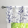 thumbnail image 2 of Tree Branch Printed Curtain Valance, 18 inches Long Window Treatment Valance, Navy Blue and Grey Window Valances for Kitchen, Bathroom, Dining Room, Bedroom and Kid’s Room,1 Panel, 2 of 7