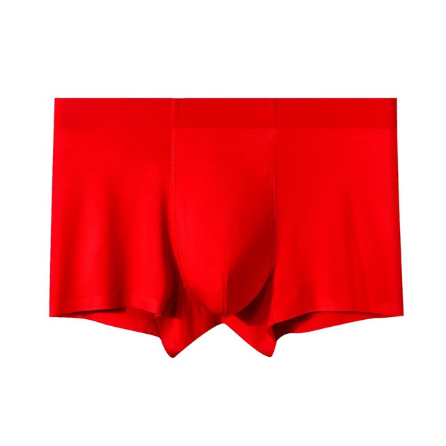 Men Underwear Plus Size Loose Modal Seamless Underpants Middle Waist Solid Color Breathable Underwear