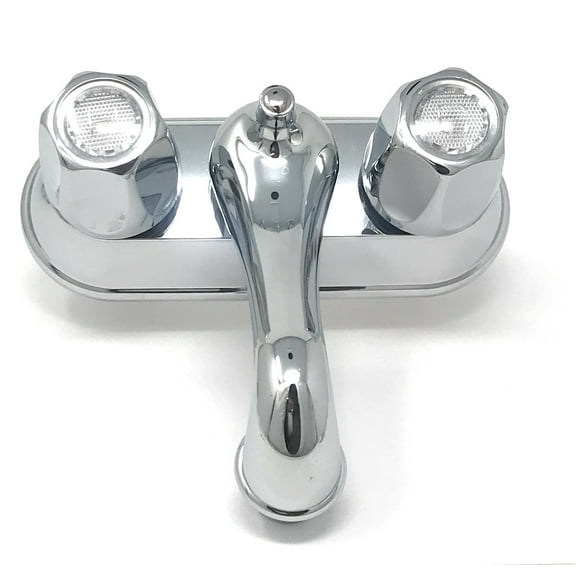 Madol Bathroom Basin Sink Faucet 4" Center Set; Chrome ABS Construction [1206P]