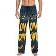 thumbnail image 2 of Halloween Cartoon Design Mens Cotton Pajama Pant Sleep and Lounge Bottons with Pockets, 2 of 7