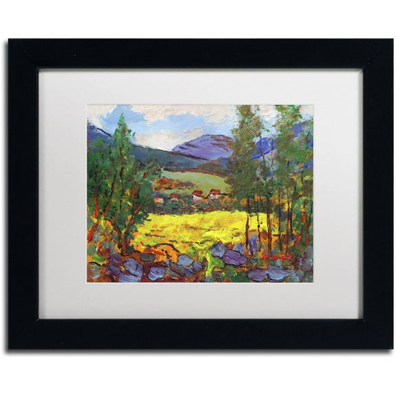 Trademark Fine Art "Gilded Glade" Canvas Art by Manor Shadian White Matte, Black Frame