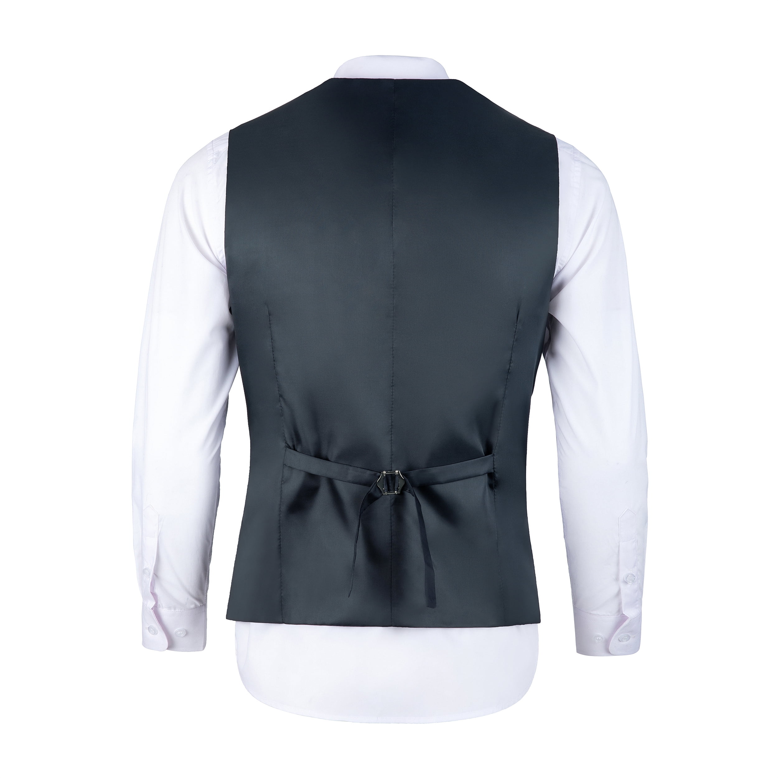 Wehilion Men's Suit Vest Navy Blue Business Formal Dress