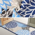 thumbnail image 3 of Runner Rugs for Hallway, Yamaziot 2'x6' Laundry Room Mat, Washable Non Slip Kitchen Rug, Floral Bathroom Floor Carpet Doormat, Blue, 3 of 9