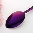 thumbnail image 3 of 12-Piece Stainless Steel Dinner Spoons with Flower Edge, Stainless Steel Dinner Spoons Set, Spoon Dessert Spoons for Home, Kitchen or Restaurant - 7.3 Inches-Purple, 3 of 7