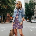 thumbnail image 4 of Picia Butterflies And Floral Print Women’s Sleeveless Midi Swing Dress – A-Line Pleated Tank Sundress, Comfortable and Flowy T-Shirt Dress, 4 of 7