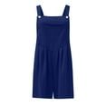 thumbnail image 4 of Tuphregyow Women's Casual Wide Leg Jumpsuit Comfortable and Stylish Pajama Romper for Summer, Beach, and Casual Wear Women Loose Jumpsuit Navy L, 4 of 4