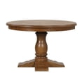 Pemberly Row Contemporary 48" Round Wood Dining Table in Brown ...