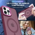 thumbnail image 5 of Translucent Matte Case for iPhone 15 Pro Max Case[Compatible with Magsafe] Magnetic Slim Fit Shockproof Anti-Scratch Full Body Protective Phone Case for 15 Pro Max-Red, 5 of 12