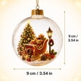 thumbnail image 5 of PLPPYFS Glowing Christmas Diorama Ornament, Light‑Up Mini Holiday Scene 3.54In, Christmas Hanging Diorama Ornament with Warm LED Light, Festive Keepsake for Tree, Mantel & Christmas Party Decor, 5 of 6