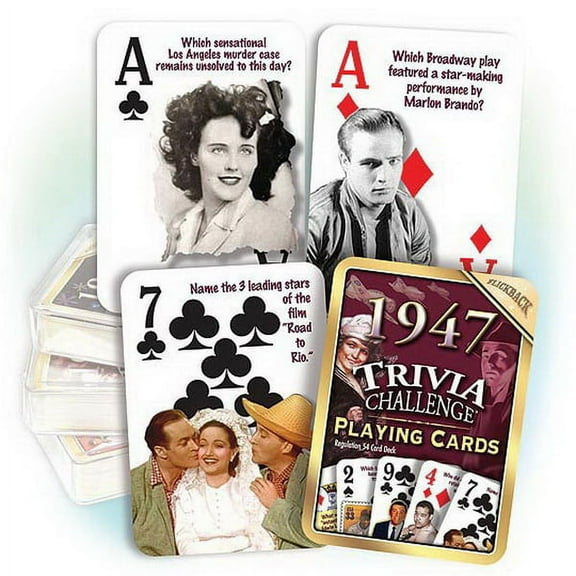 Partypro PC1947 1947 Trivia Playing Cards