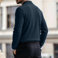 thumbnail image 5 of Men's Corduroy Pullover Polo Shirt Long Sleeve Slim Fit Business Casual Golf Top, 5 of 8