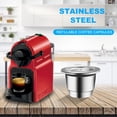 thumbnail image 3 of Graflsoa Stainless Steel Reusable Coffee Capsule Set with Spoon and Brush, 3.6g Capacity, Silver, Compatible with Nespresso Machines, Dishwasher Safe, BPA Free, Durable and Rust-Resistant., 3 of 7