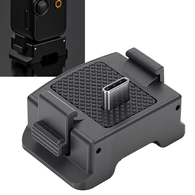 Base Adaptadora De Carga Para Cámara De Acción OSMO Pocket 3 Tipo C, Adaptador De Base De Carga De Escritorio Para Cámara De Liberación Rápida Con Tornillo De 1/4 De Pulgada