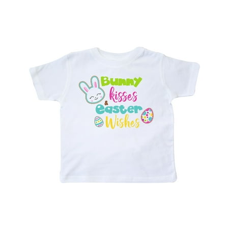 

Inktastic Bunny Kisses Easter Wishes Bunny Easter Egg Gift Toddler Boy or Toddler Girl T-Shirt