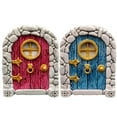 thumbnail image 2 of 2 piezas de puerta de cuento de hadas en miniatura para decoración de casa de muñecas, proyectos de bricolaje decorativos, regalos 1/12 estilo B, 2 of 8