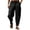 Black, variant on JTieacloth Drawstring Pants for Men Men's Spring And Autumn Casual Pants With Solid Color Striped Elastic Loose Pants Fashion Sweatpants Black