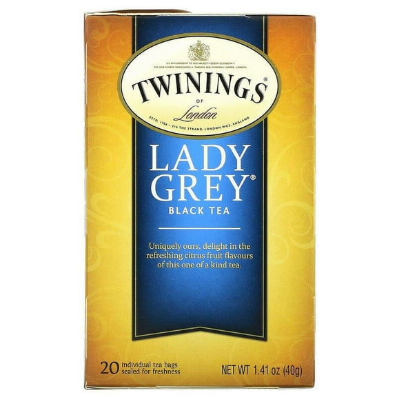 Twinings, Lady Grey Black Tea, 20 Tea Bags, 1.41 oz